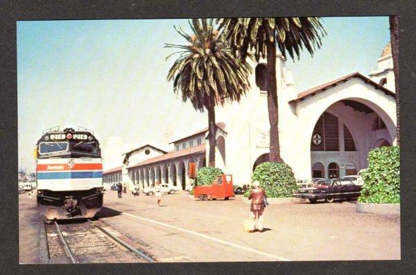 CA Amtrak Railroad Train Station Depot SAN DIEGO CALIF  California  Postcard