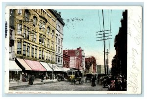 c1905 Merrimac Street View Trolley Lowell Massachusetts MA Unposted Postcard
