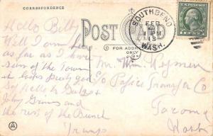 South Bend Washington Romance Greetings Pennant Postcard JD228196