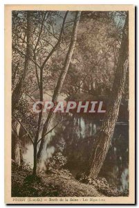 Old Postcard Poissy S and O Banks of the Seine Bigochets