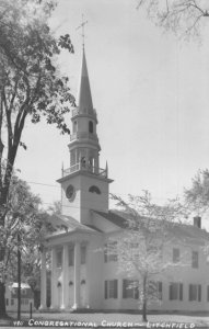 J76/ Litchfield Illinois RPPC Postcard c1950s Congregational Church  337