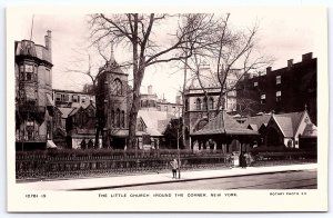 The Little Church Around The Corner New York City Religious RPPC Photo Postcard