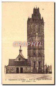 Verneuil sur Avre - L Eglise Ste Madeleine - Old Postcard