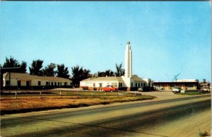 Holdredge, NE Nebraska  TOWER LODGE  Roadside Motel~US 6 & 34  1956 Postcard