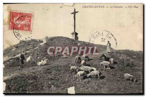 Old Postcard Chatel Guyon Calvary Shepherd Sheep