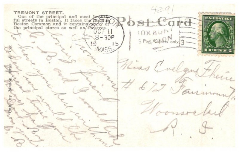 Massachusetts  Boston   Tremont Street