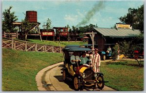 Vtg Dallas Fort Worth TX Six Flags Over Texas Chaparral Antique Cars Postcard