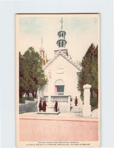 Postcard The Old Church And Miraculous Fountain, Sainte-Anne-de-Beaupré, Canada