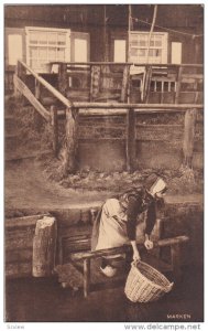 MARKEN, Noord-Holland, Netherlands, 1900-1910's; Woman Getting Water