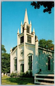 Vtg Delhi New York NY Fitches Bridge Christian Church Route 10 Postcard