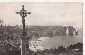 BF27545 etretat le calvaire et falaise d aval  france  front/back image