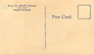 Serigraph Postcard; Mission Native Americans, Malibu, California, Sheehan 