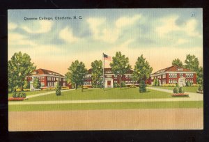 Charlotte, North Carolina/NC Postcard, View Of Queen's College, 1953!