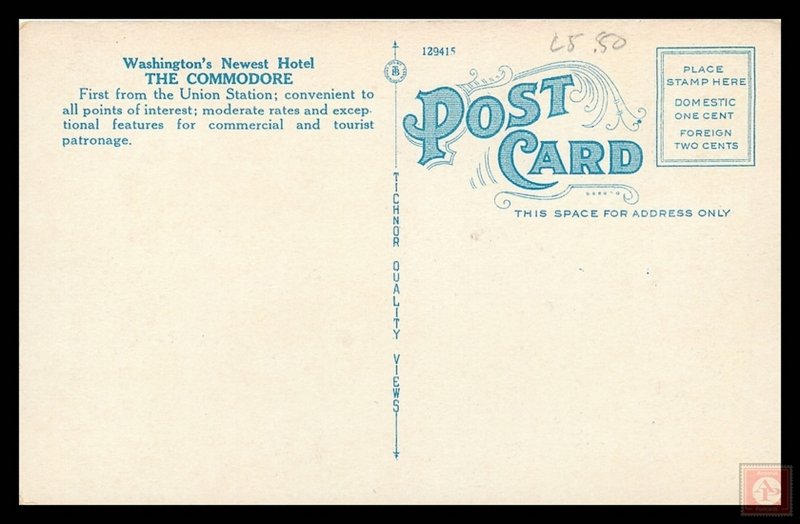 Hotel Commodore, Union Station Plazza, Washington, D.C.