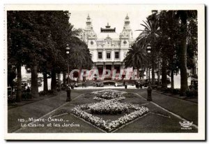 Postcard Modern principality of Monaco Casino and gardens