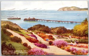 1935 Pier Rock Gardens and Little Orme Llandudno Wales Posted Postcard