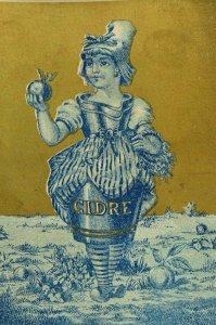 1870's-80's Victorian Anthropomorphic Cidre Bottle-Lady Fabulous! P43 