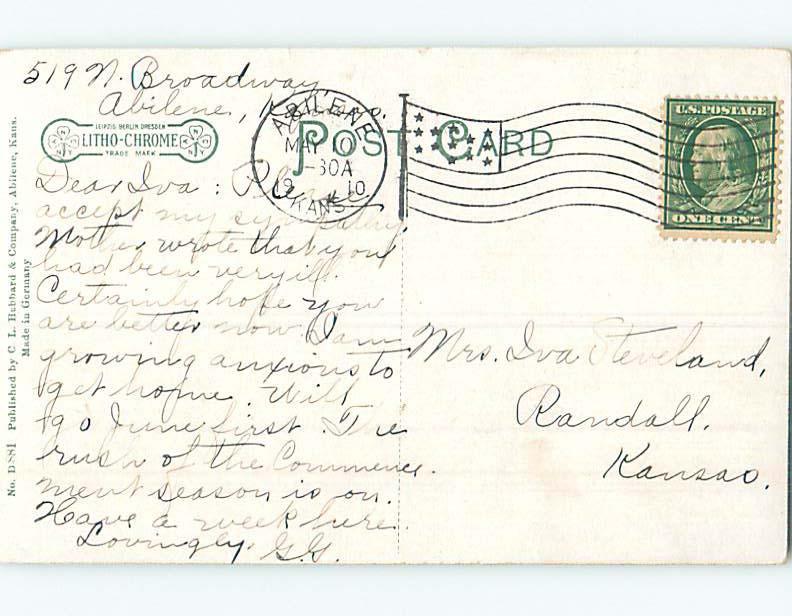 Divided Back LIBRARY SCENE Abilene Kansas KS hs2834