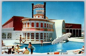 The Showboat Hotel & Casino, Swimming Pool, Las Vegas Nevada, Vintage Postcard