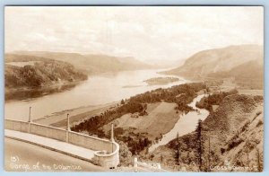 1920's RPPC CROSS & DIMMITT #587?*GORGE OF THE COLUMBIA RIVER*OREGON*BRIDGE