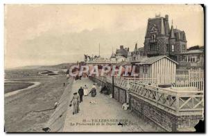 Old Postcard Villers Sea Walk the seawall