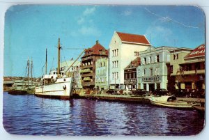 Curacao Netherlands West Indies Postcard Waterfront and Handelskade 1952