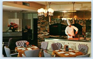 The Biltmore Motor Hotel restaurant interior w/ chef VANCOUVER Canada Postcard