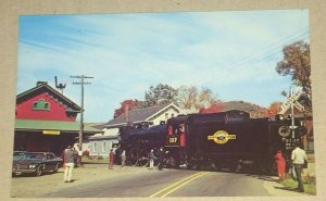 VINTAGE UNUSED POSTCARD STEAMTOWN U.S.A. BELLOWS FALLS VERMONT