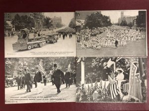 Set of 4 Washington DC 1916 Preparedness Parade with Envelope Postcard AA29291