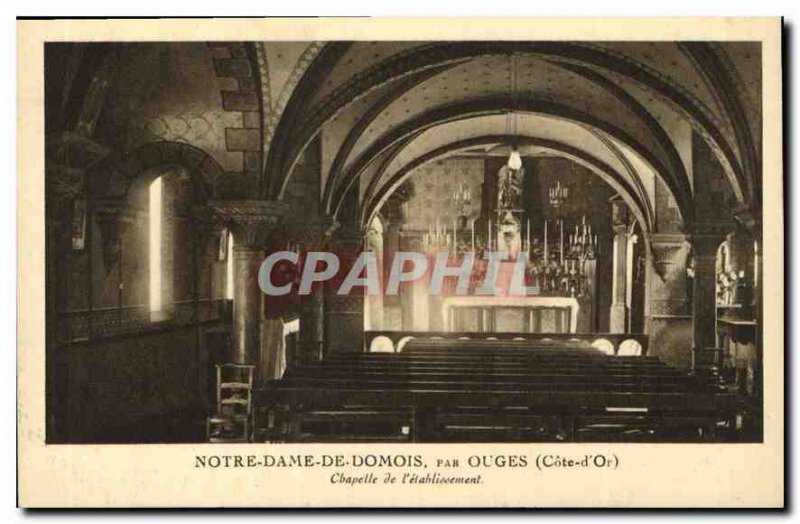 Old Post Card Notre Dame Domois by Ouges Cote d'Or