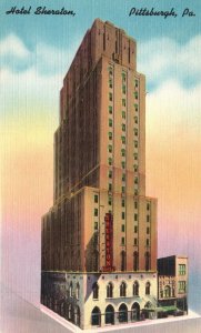 Hotel Sheraton Shopping District Center Pittsburgh Pennsylvania Vintage Postcard