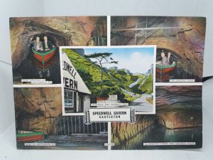 Speedwell Cavern Castleton Derbyshire Vintage Multiview Postcard 1970s