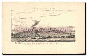 Postcard Old Lyon Profile Du Mont D'Or