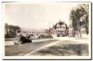 Old Postcard L'Isle Adam Old Bridge