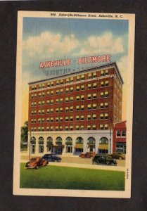 NC Biltmore Hotel Asheville North Carolina Linen Postcard