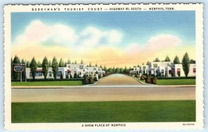 MEMPHIS, Tennessee TN ~ Roadside Motel BERRYMAN'S TOURIST COURT c1930s  Postcard