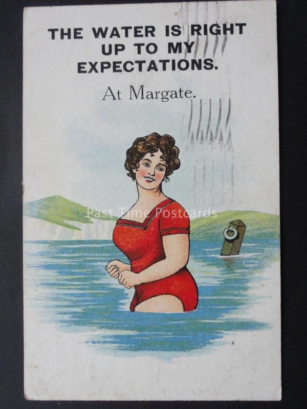 Kent MARGATE The Water is Right up to my Expectations c1921 Postcard by National