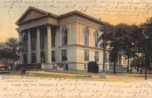 Wilmington North Carolina birds eye view City Hall antique pc ZD549994