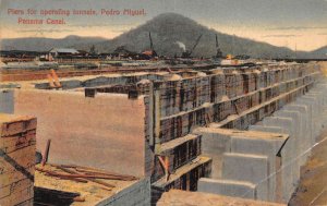 Pedro Miguel Panama Canal Construction Piers for Tunnels Postcard AA71067