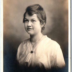 ID'd c1910s Reading, PA Girl Lady RPPC Photo Strunk Mary Fox Rothenberger A174