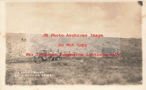 Mexico Border War, RPPC, US Army Trucks on Mexican Desert, Photo No 11?