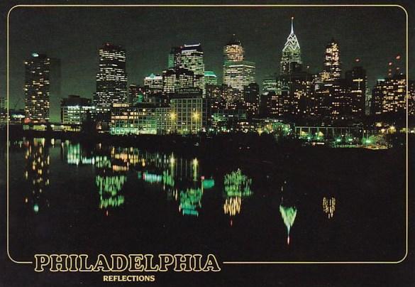 Philadelphia At Night Skyline Philadelphia Pennsylvania