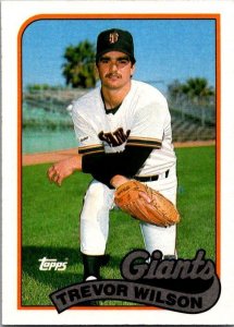 1989 Topps Baseball Card Trevor Wilson San Francisco Giants sk3132