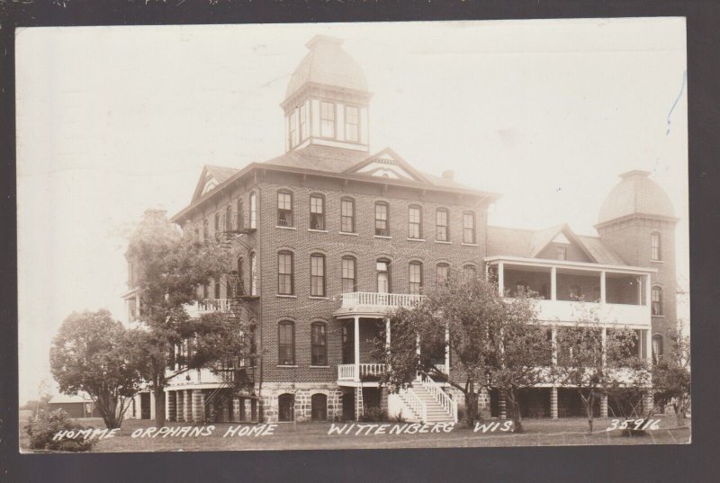 Wittenberg WISCONSIN RPPC 1937 ORPHANAGE Orphan Home Orphans SOCIAL HISTORY KB