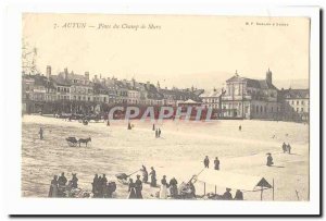 Autun Old Postcard Square MArs field