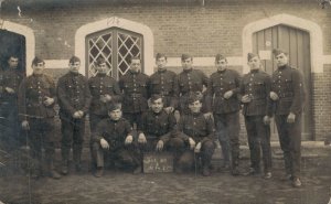 World War 1 Military Soldiers Group Vintage RPPC 07.92