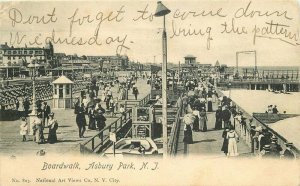 Asbury Park New Jersey Boardwalk National Art Views 1906 Postcard 20-4677
