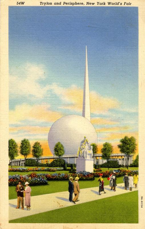 NY - 1939 New York World's Fair. Trylon & Perisphere