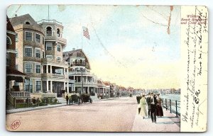 1911 WINTHROP BEACH BOULEVARD CREST HOTEL MASSACHUSETTS EARLY POSTCARD P3237