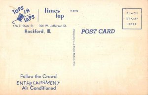 Rockford Illinois Tops in Taps Bar  Interior Vintage Postcard JJ649404